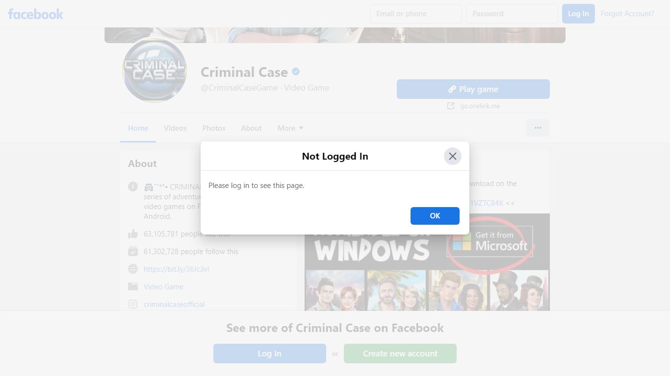 Criminal Case - Home - Facebook